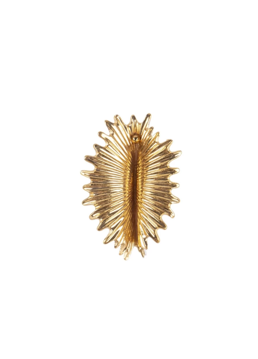 Lladró Golden Luster Actinia Statement Earrings – Big Hoop Earrings for Women