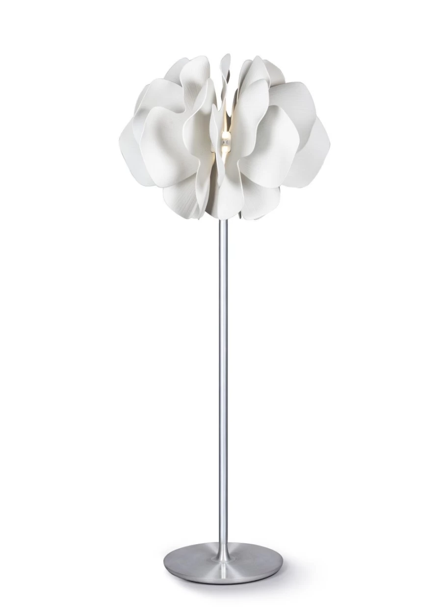Lladró Nightbloom White Floor Lamp – Elegant Modern Lighting for US Homes