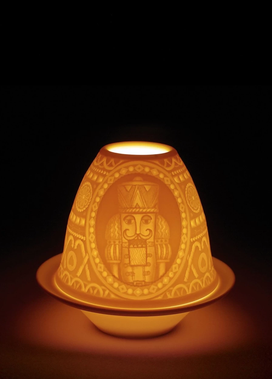 Lladró Nutcracker Lithophane Decorative Plate with 3D Christmas Design