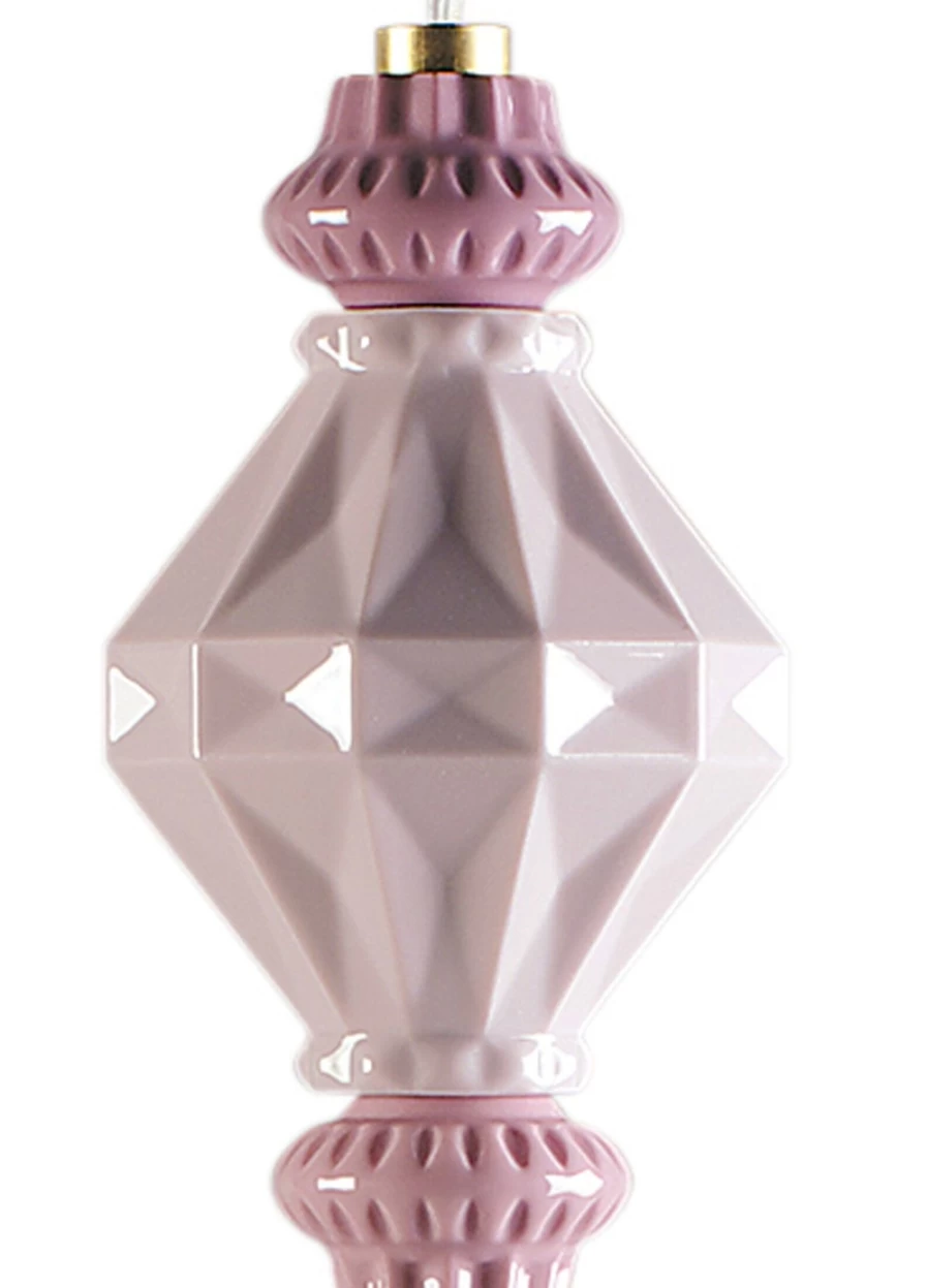 Lladró Belle De Nuit Pink Ceiling Lamp I – Elegant Floral Design for Home Decor