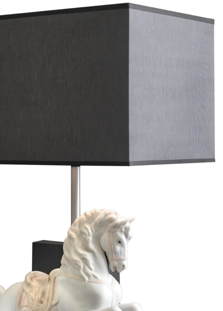 Lladró Horse On Courbette Table Lamp – Elegant Equestrian Decor for Home & Office