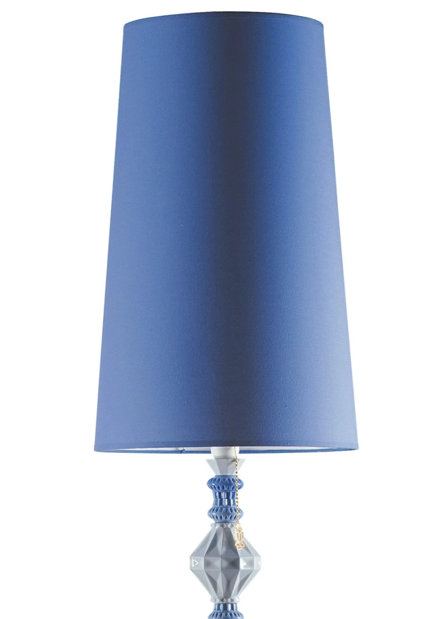Lladró Belle De Nuit II Blue Floor Lamp - Elegant Handcrafted Porcelain Lighting for Home Decor