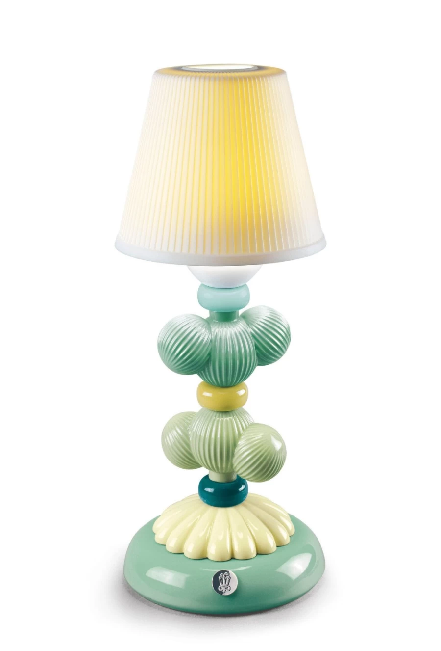Lladró Green Cactus Firefly Table Lamp - Handcrafted Ceramic Night Light