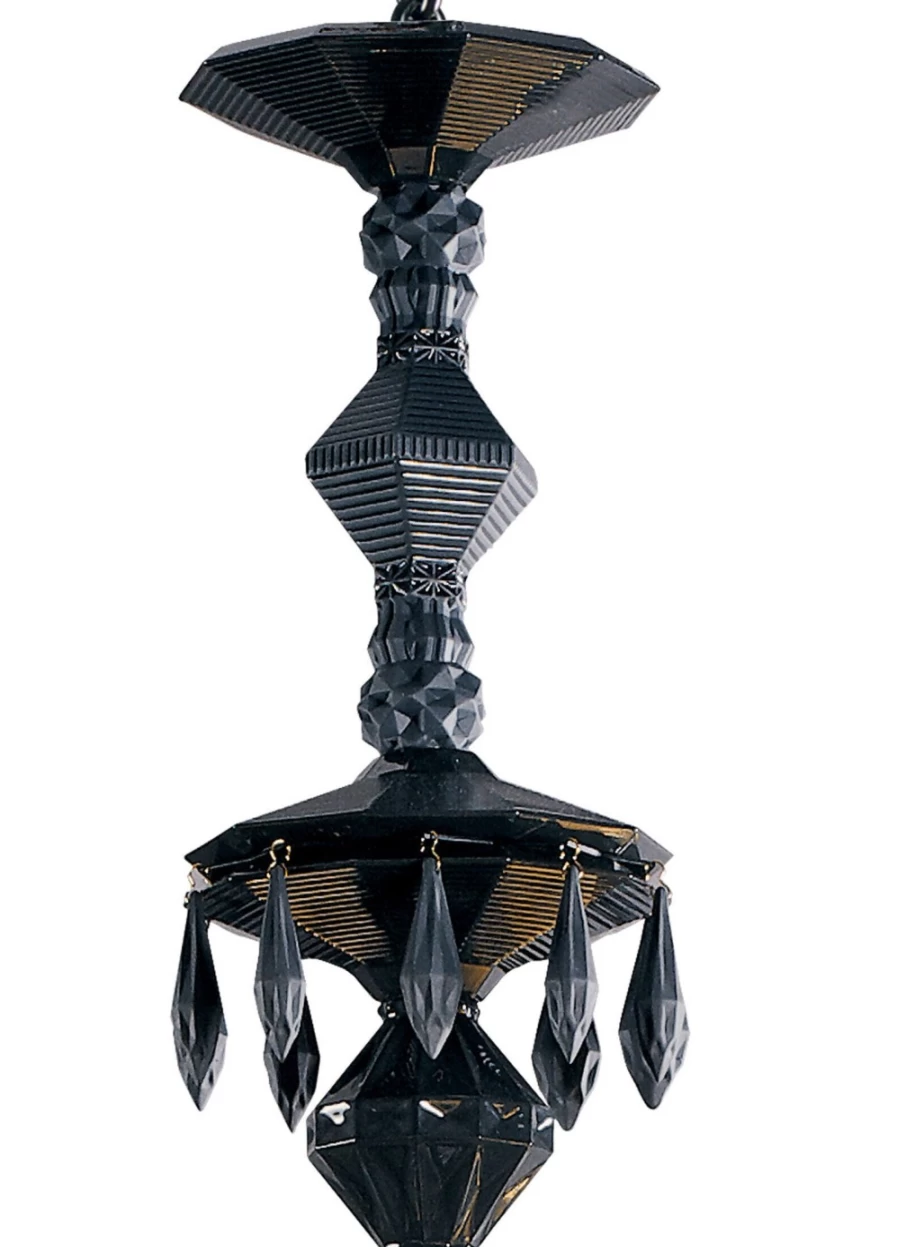 Lladró Belle De Nuit 40-Light Black Crystal Chandelier for Elegant Home Lighting