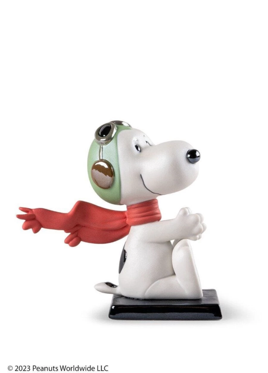 Lladró Snoopy™ Flying Ace Porcelain Sculpture – Collectible Peanuts Character Figurine