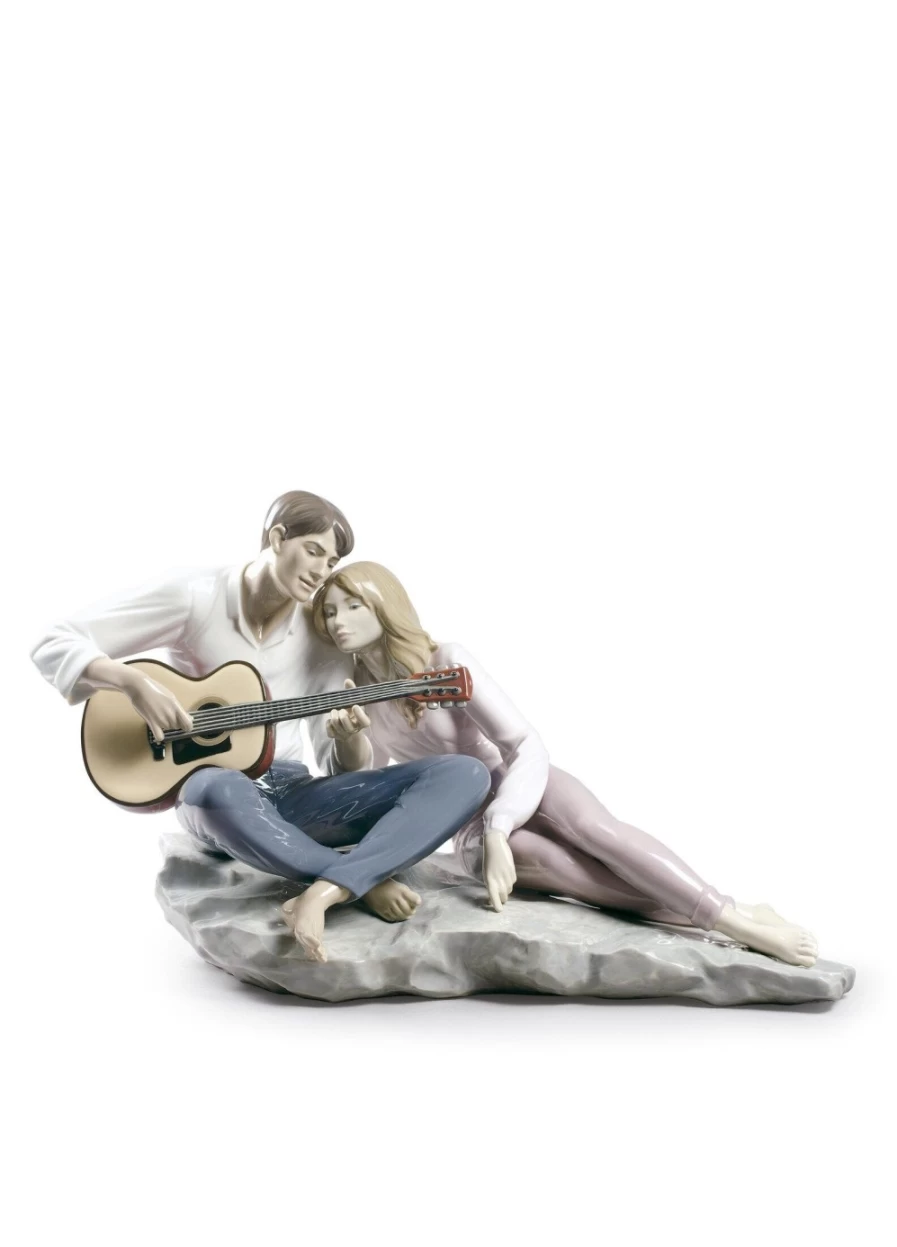 Lladró Our Song Romantic Couple Figurine - Handcrafted Porcelain Sculpture