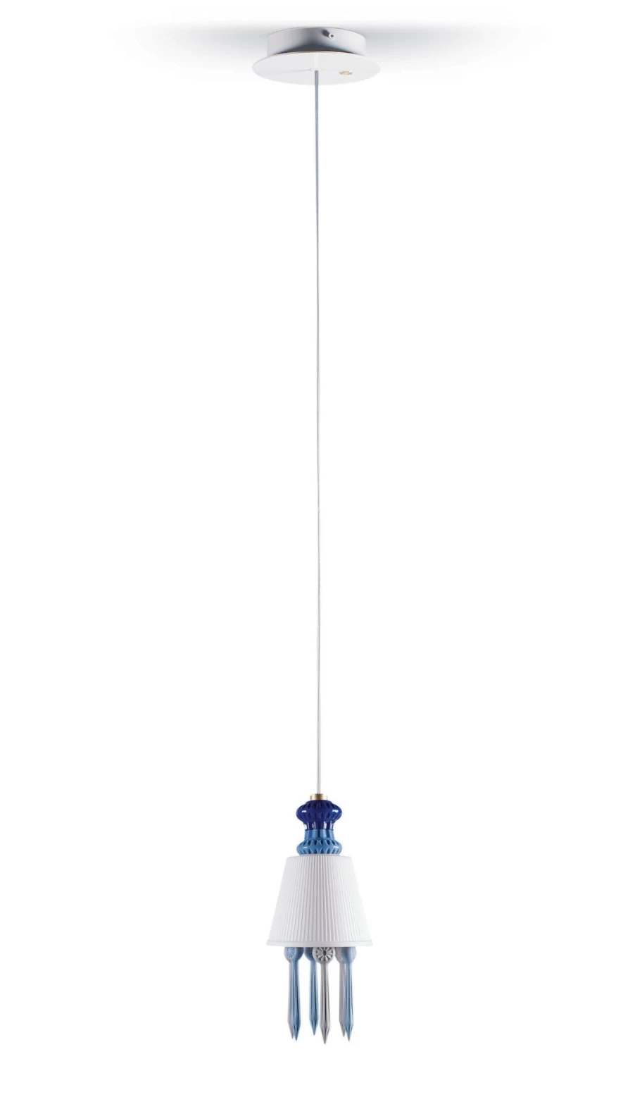 Lladró Belle De Nuit Blue Lithophane Ceiling Lamp | Elegant Handcrafted Lighting