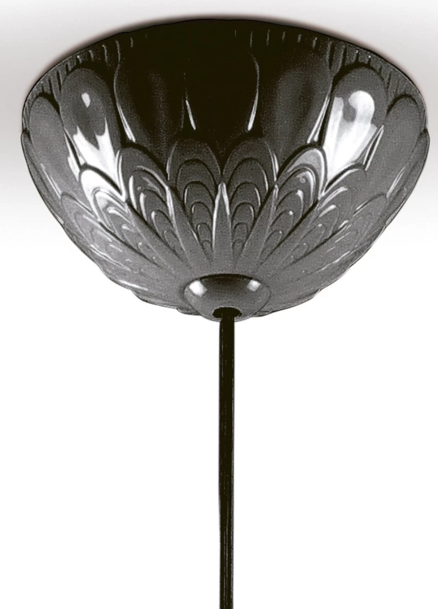 Lladró Ivy And Seed Single Ceiling Lamp in Absolute Black for US Market