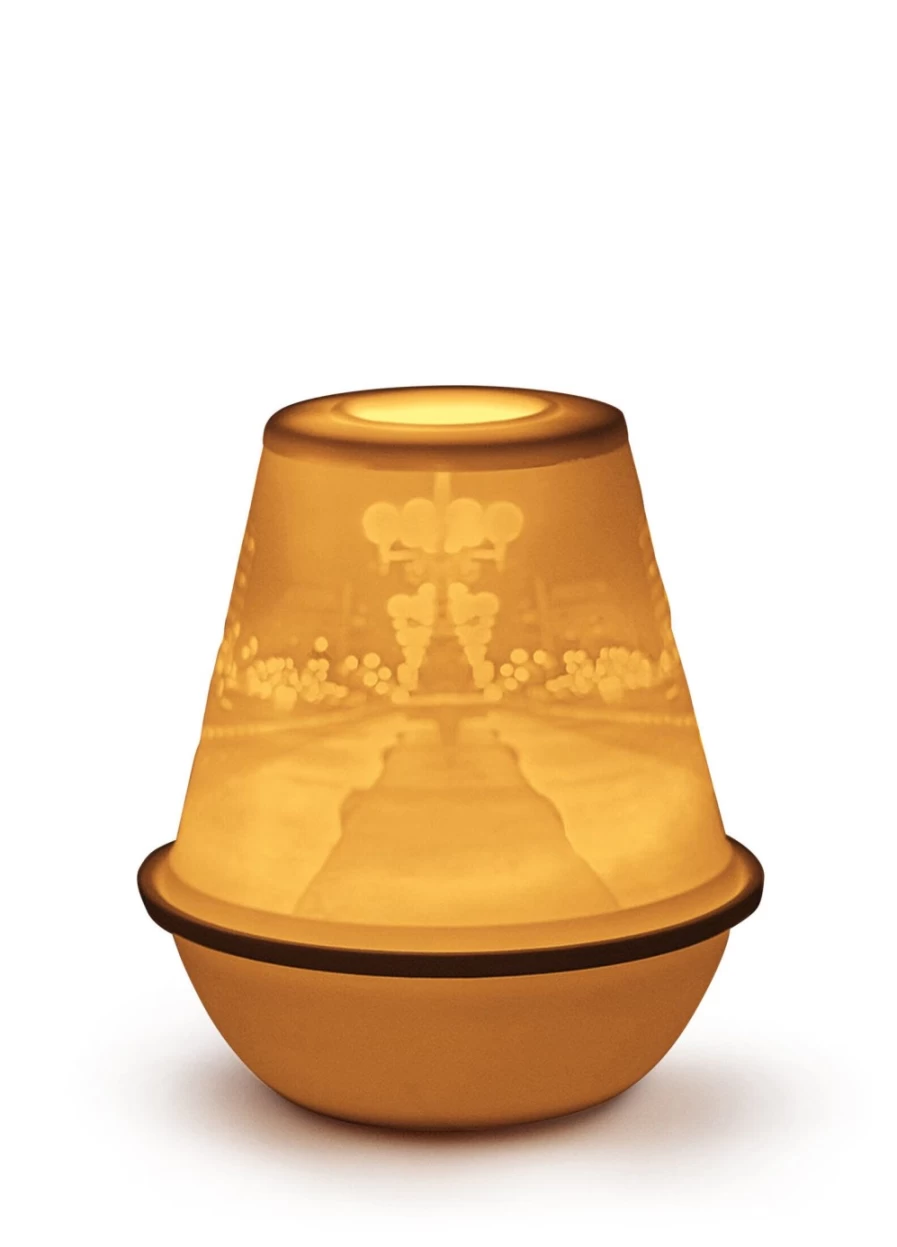 "Lladró City At Night Lithophane - Handcrafted Porcelain Night Light"