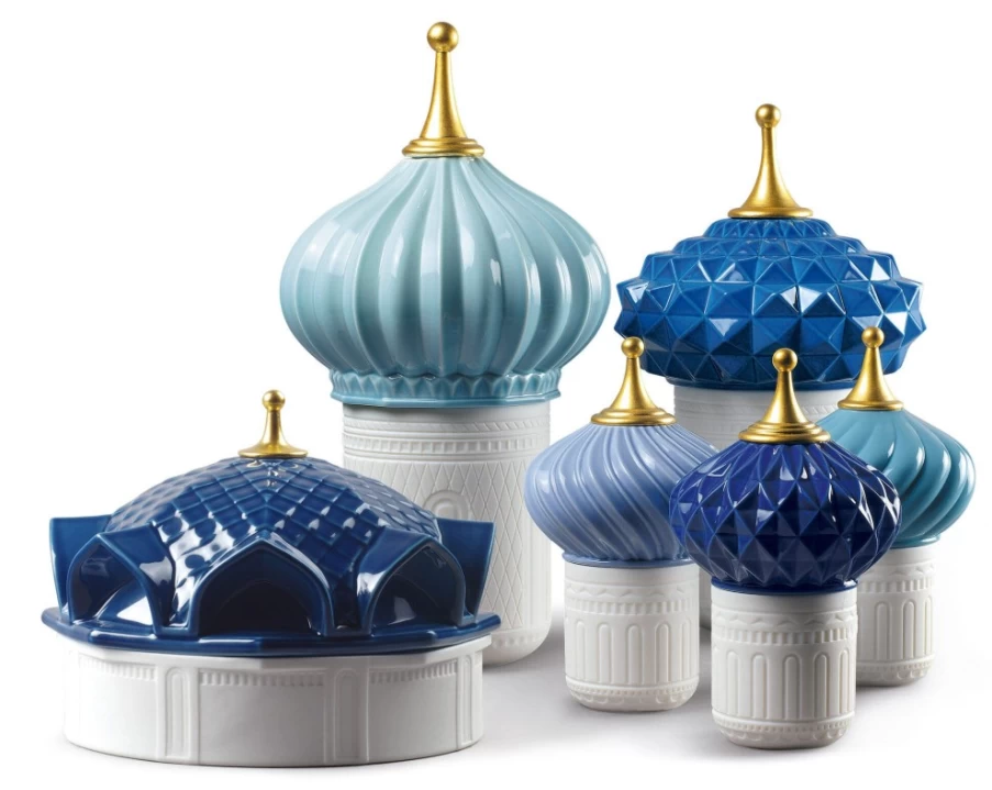 Lladró Blue Spire Candle - Unbreakable Spirit Scent with 1001 Lights, Decorative Home Fragrance