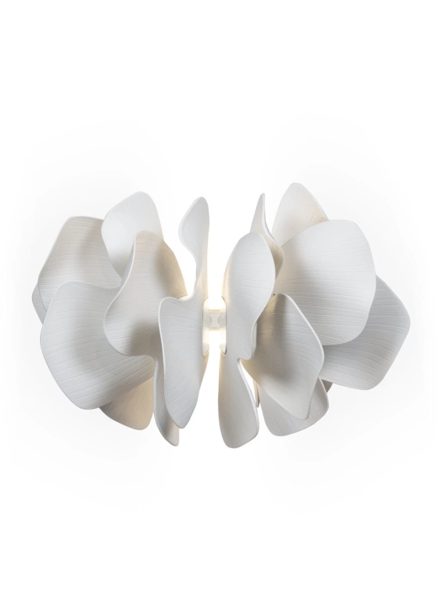 Lladró White Nightbloom Wall Sconce – Elegant Ceramic Lighting for Home Decor
