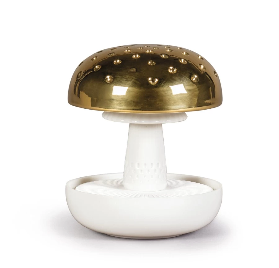 Lladró Gold Boletus 1 Diffuser - On The Prairie Scent Aroma Diffuser for Home Fragrance