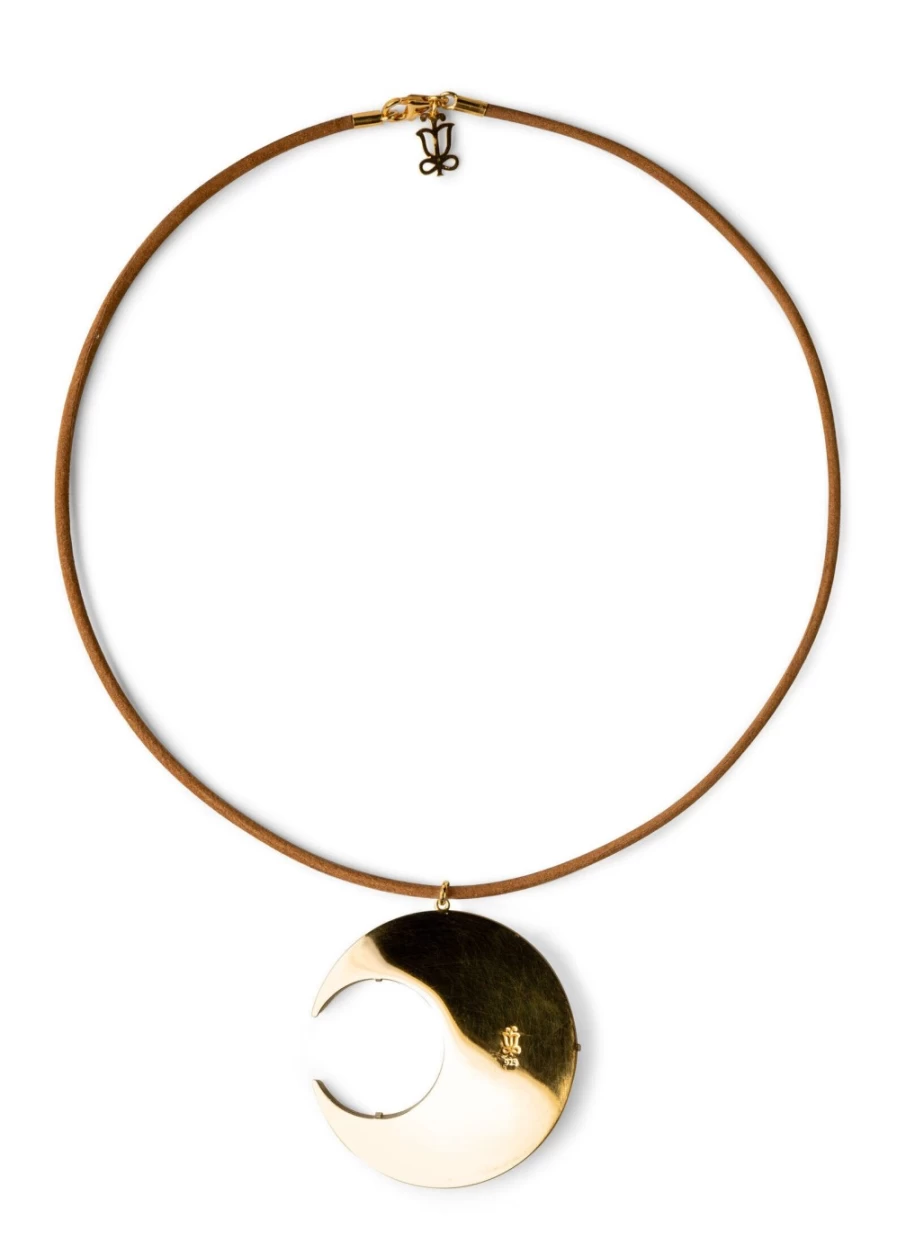 Lladró Moon Pendant - Elegant Porcelain Necklace for Women