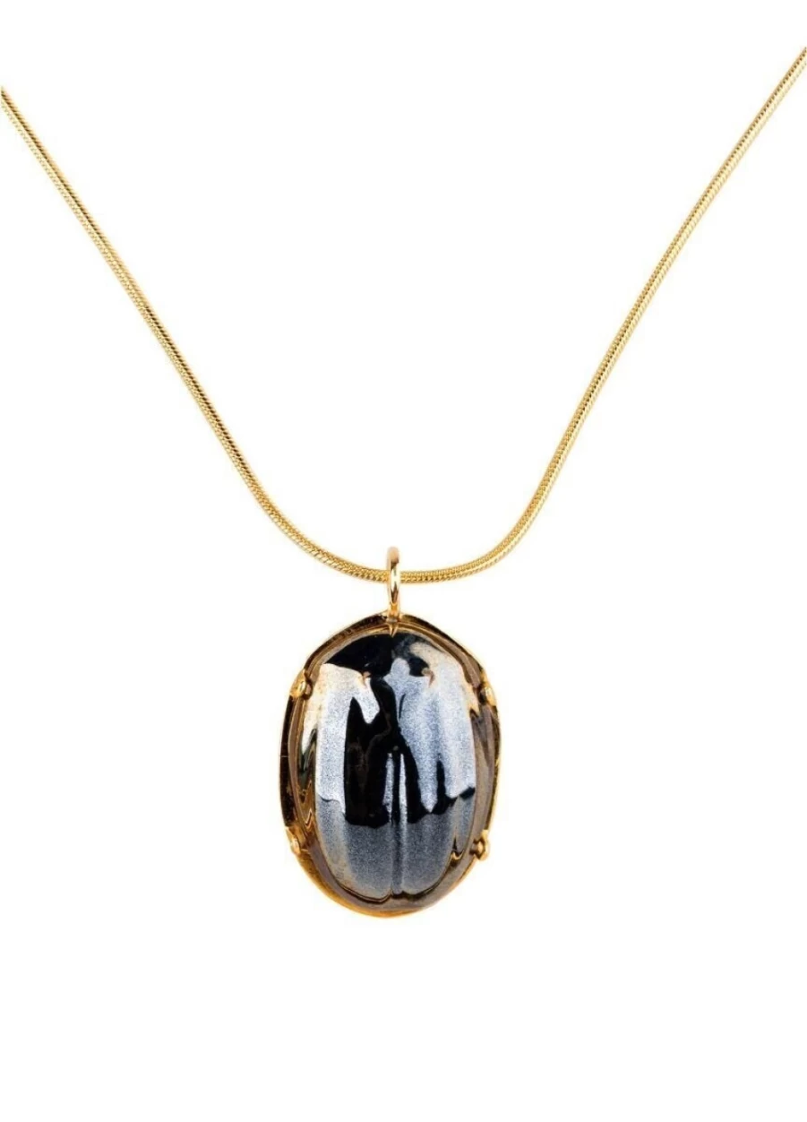 Lladró Scarab Pendant - Handcrafted Porcelain Jewelry Collection